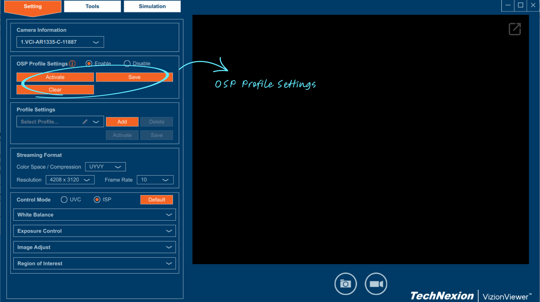 OSP Profile Settings
