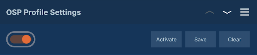 OSP Profile Settings