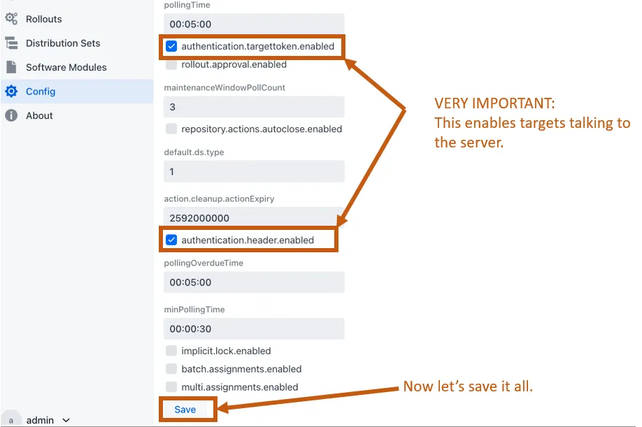hawkBit Target Configuration