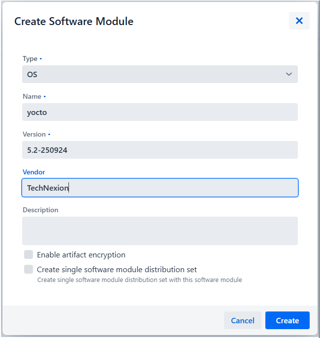 hawkBit Create Software Module