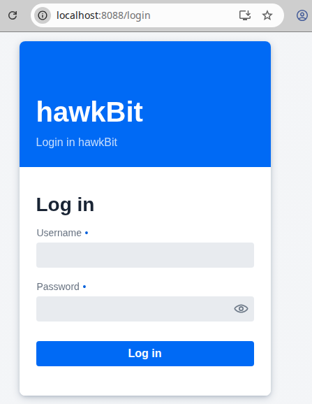 hawkBit Web Login Interface