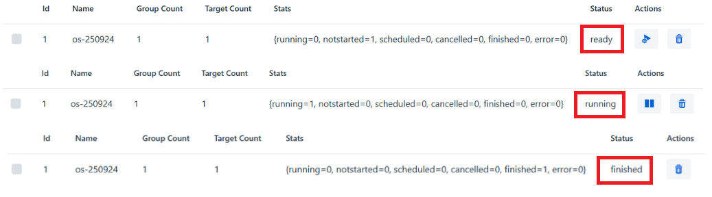 hawkBit Rollout Status