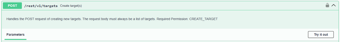 Swagger Create Target Interface